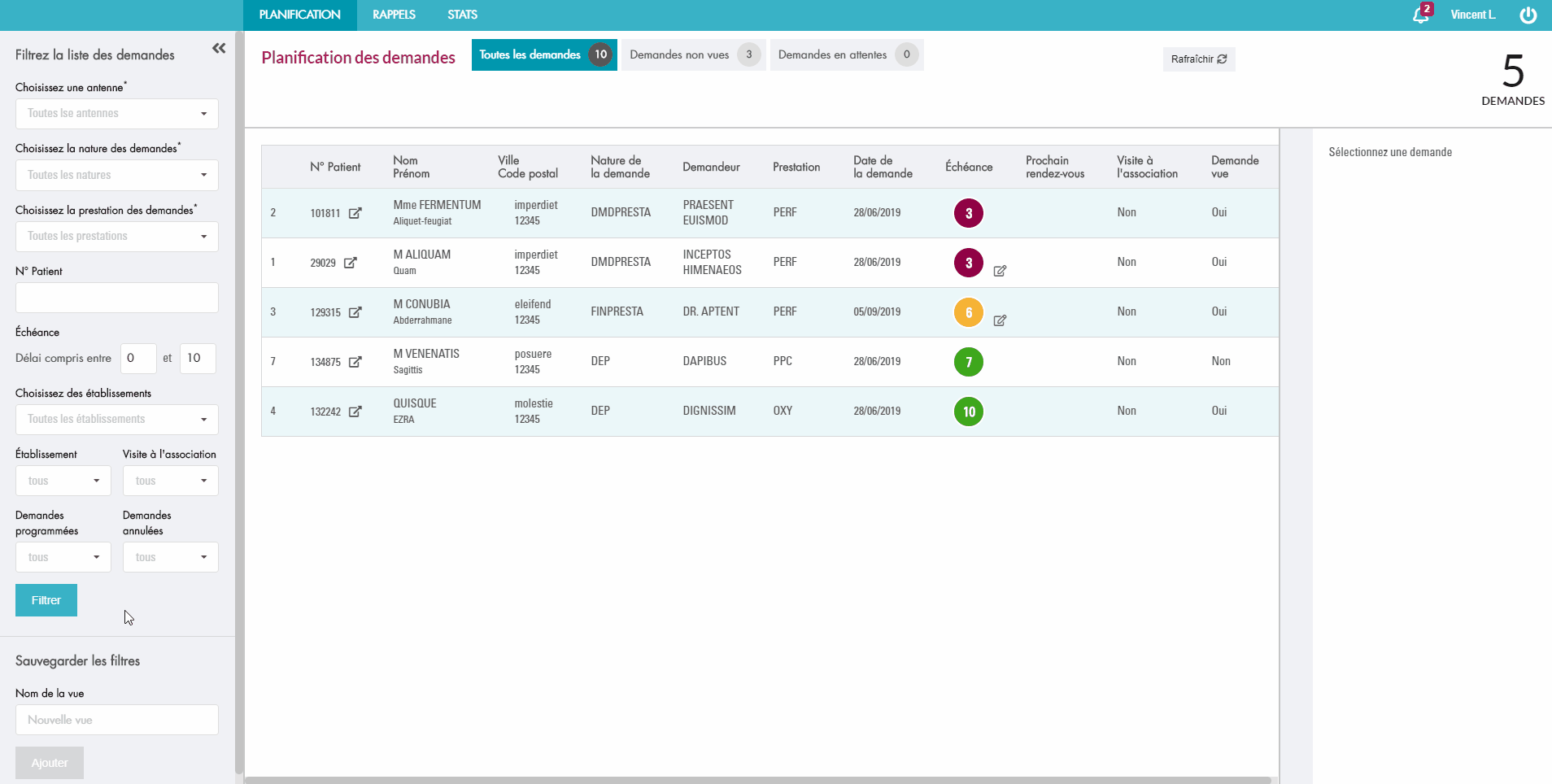Ajout d'une vue AIDE